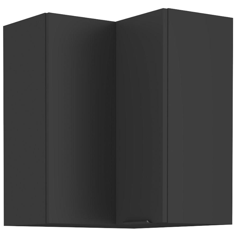 SIENA | horní skříňka 60x60 GN-72 2F (90°) rohová s policemi | 60x60 cm | černá