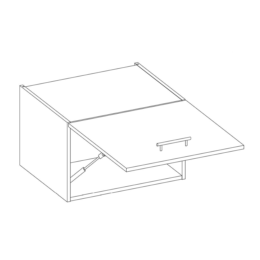 SIENA | horní skříňka 40 GU-36 1F výklopná | 40 cm | černá