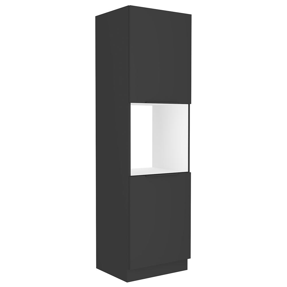 SIENA | vysoká skříňka 60 DP-210 2F na vestavnou troubu | 60 cm | UNI dvířka | černá