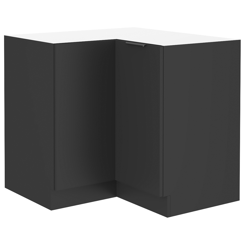 Kuchyňská linka SIENA a | 330x300 cm | UNI dvířka | PREMIUM BOX | černá/ořech okapi