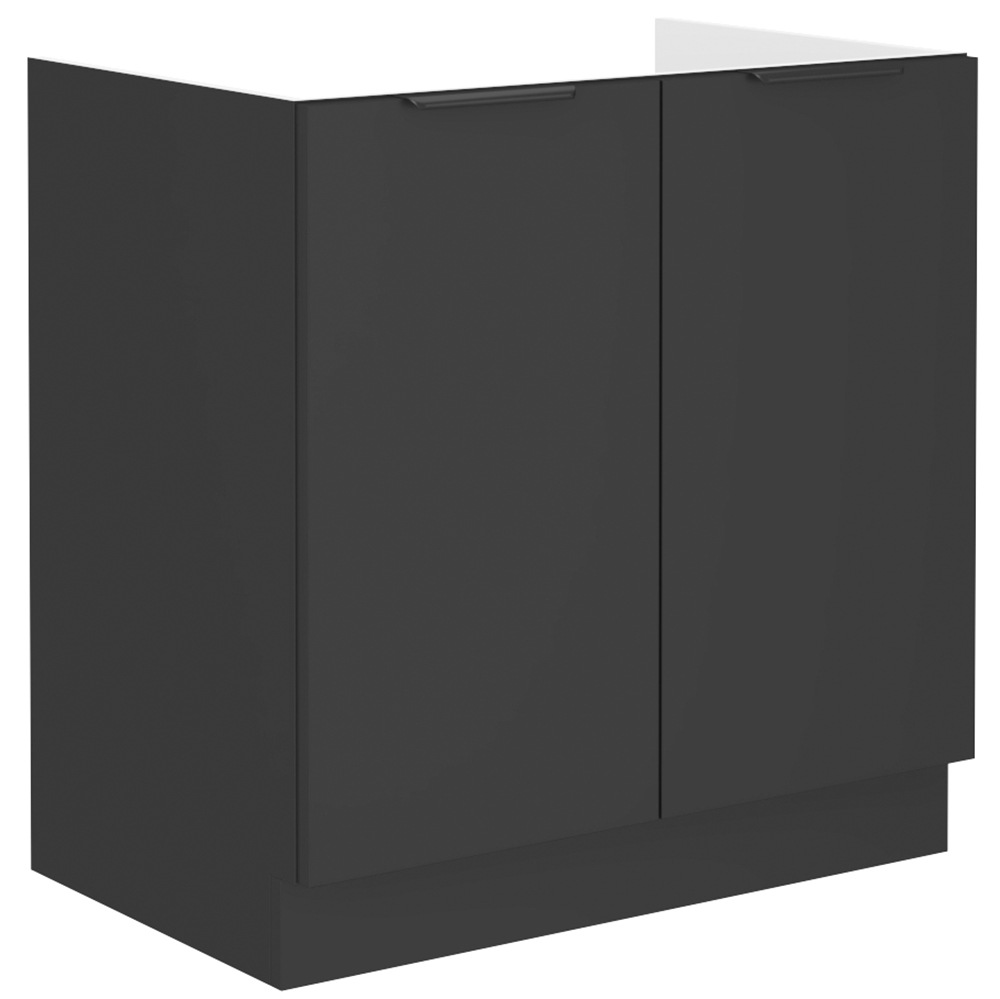 Kuchyňská linka SIENA a | 330x300 cm | UNI dvířka | PREMIUM BOX | černá/ořech okapi