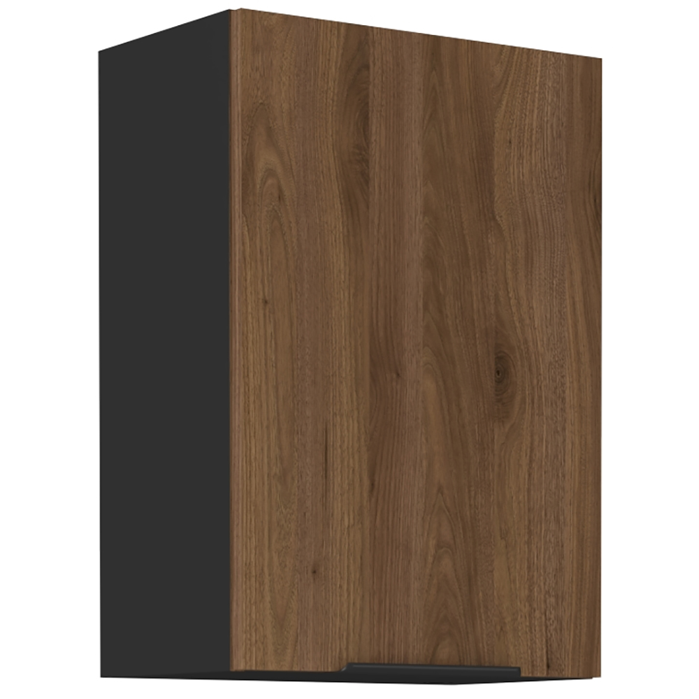 Kuchyňská linka SIENA a | 330x300 cm | UNI dvířka | PREMIUM BOX | černá/ořech okapi
