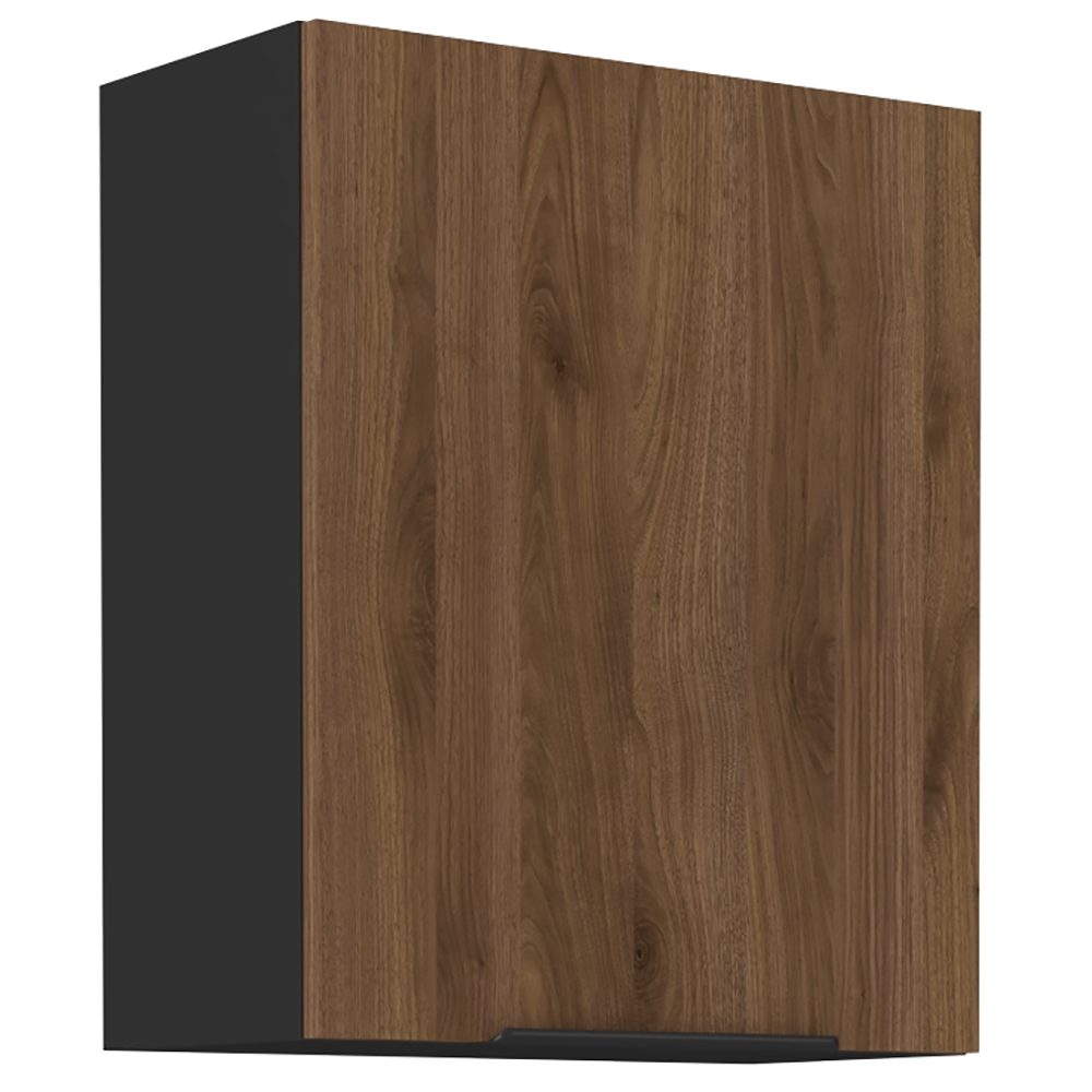 Kuchyňská linka SIENA a | 330x300 cm | UNI dvířka | PREMIUM BOX | černá/ořech okapi