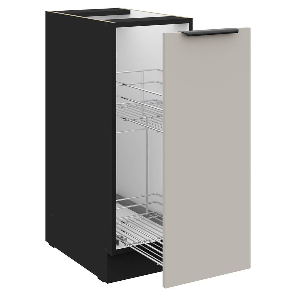 ARONA | dolní skříňka 30 D CARGO s výsuvnou drátěnou policí | 30 cm | černá/kašmír