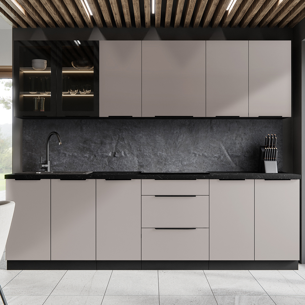 ARONA | horní skříňka 80 GU-36 1F výklopná | 80 cm | černá/kašmír