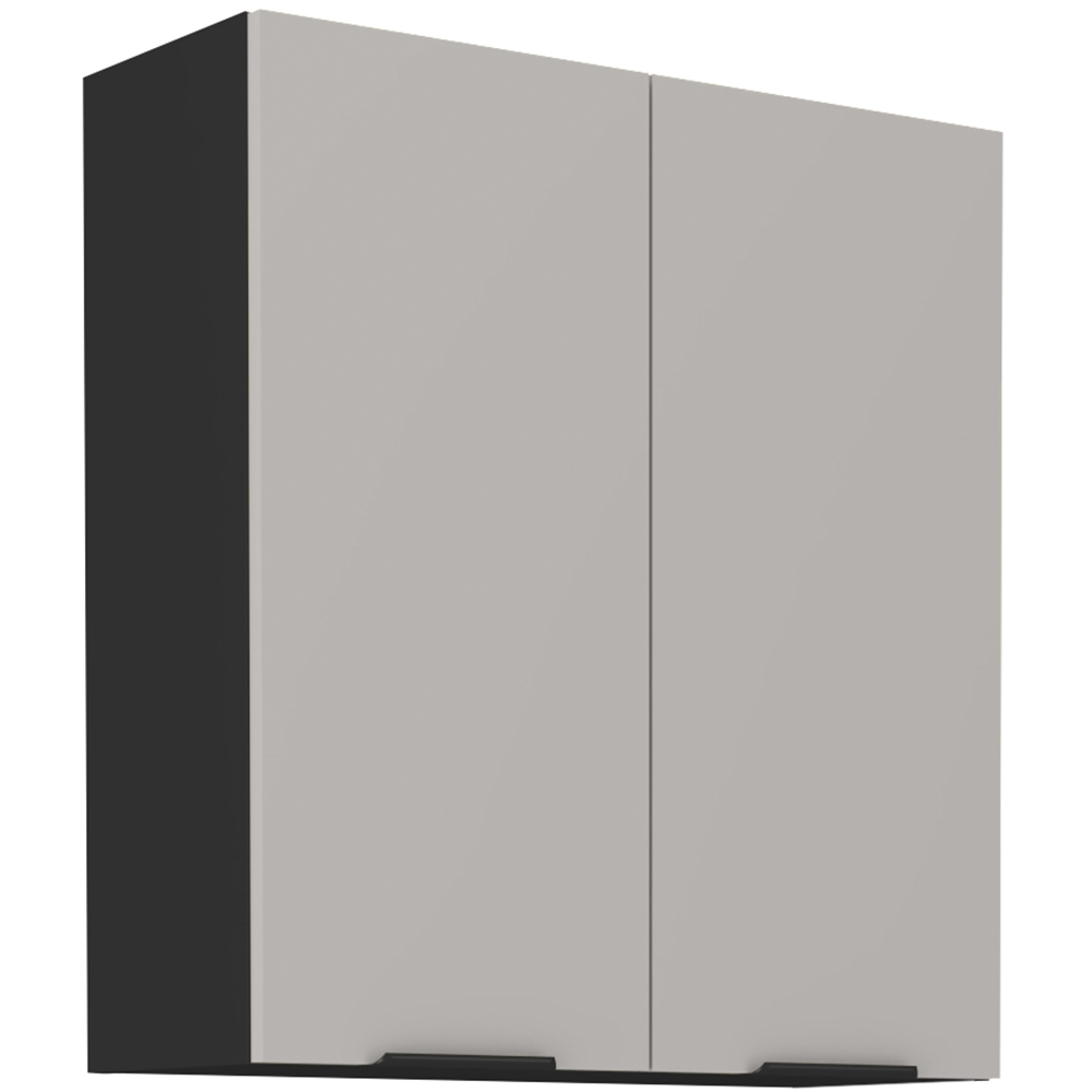ARONA | horní skříňka 80 G-90 2F s policemi | 80 cm | VYSOKÁ | černá/kašmír