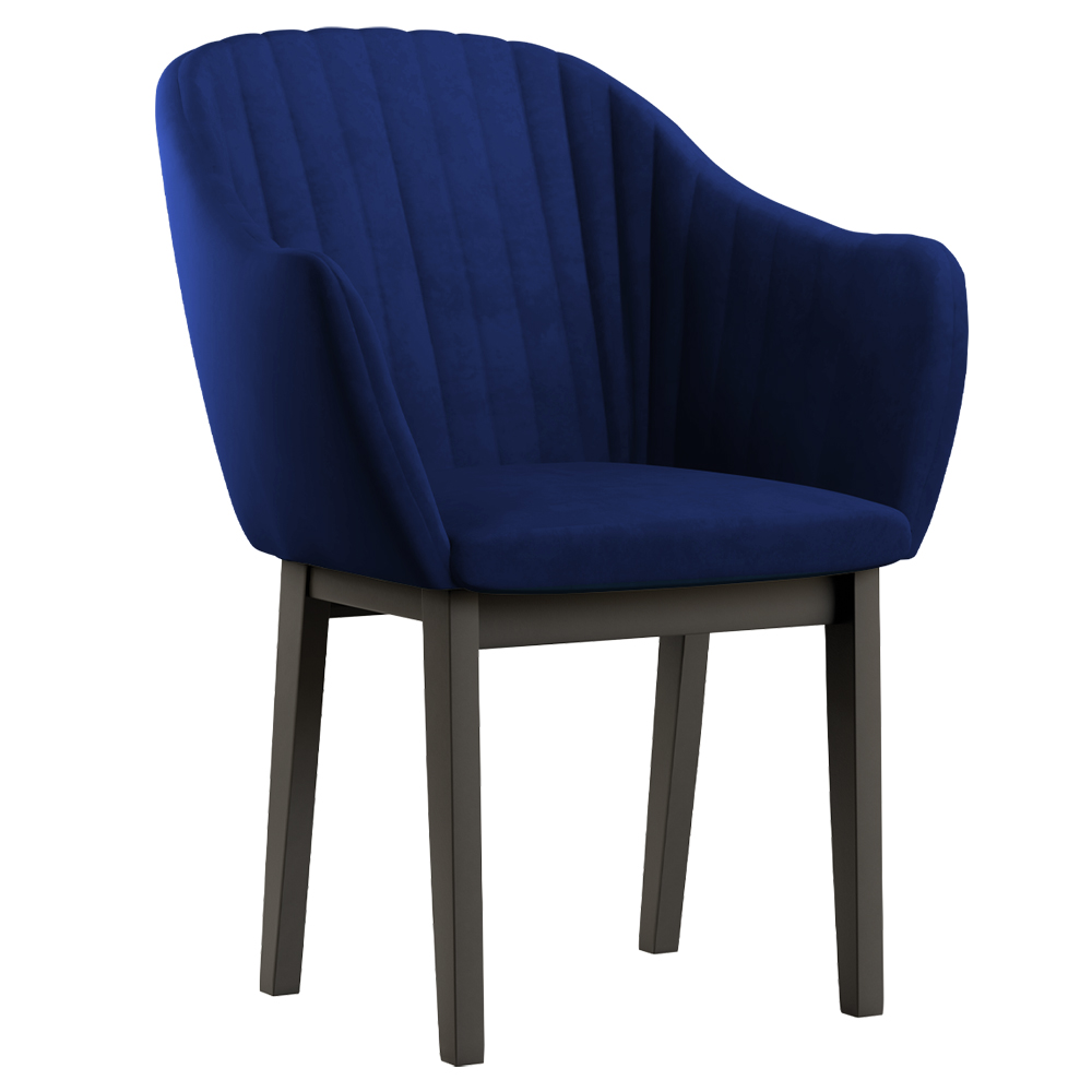 Jídelní židle FELIX | 60 cm | tmavě modrá | černé nohy