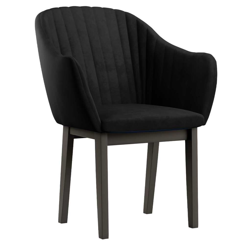 Jídelní židle FELIX | 60 cm | černá | černé nohy