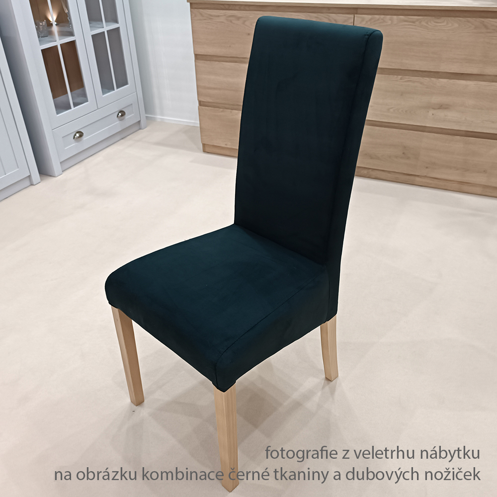 Jídelní židle MADRIT | 46 cm | tmavě modrá | lefkas nohy