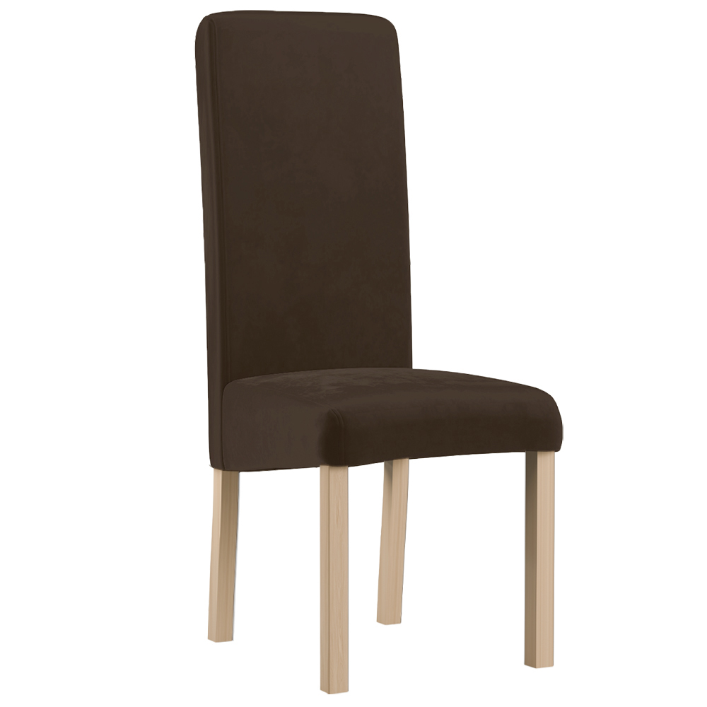 Jídelní židle MADRIT | 46 cm | tmavě hnědá | nohy dub přírodní