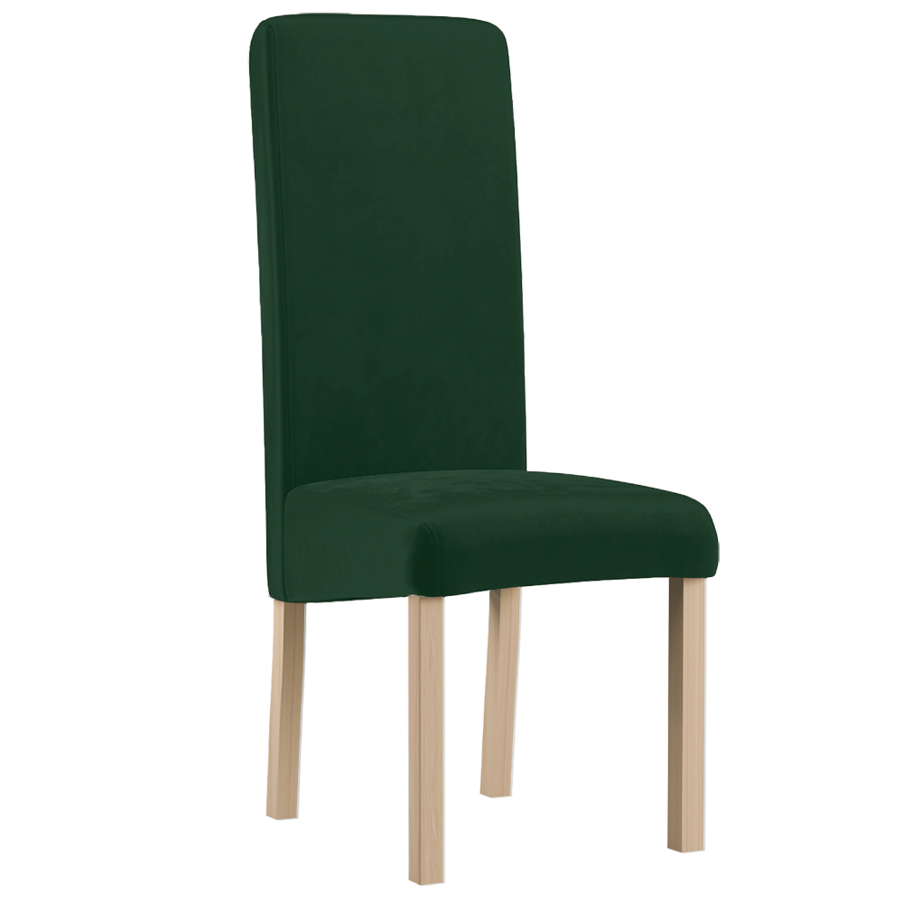 Jídelní židle MADRIT | 46 cm | tmavě zelená | nohy dub přírodní