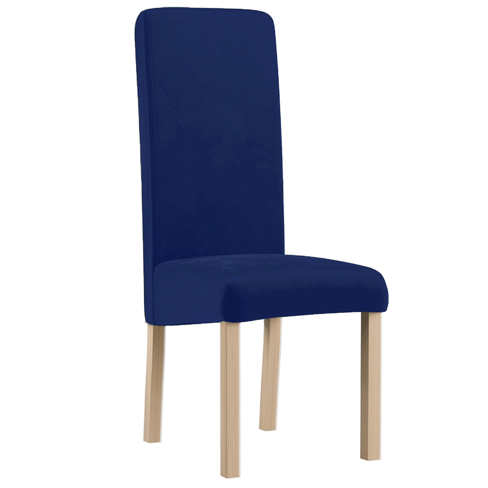 Jídelní židle MADRIT | 46 cm | tmavě modrá | nohy dub přírodní