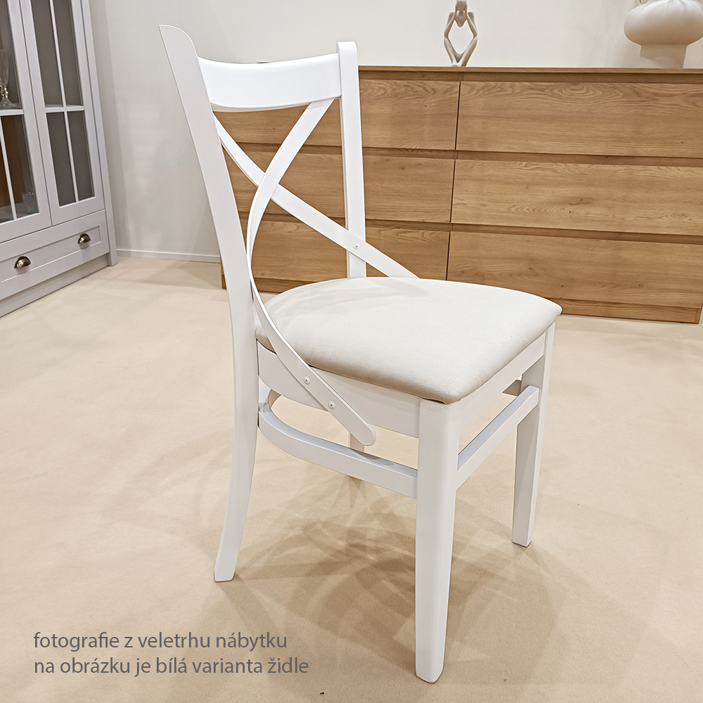 Jídelní židle PROVENCE X | 43 cm | šedá/bílá