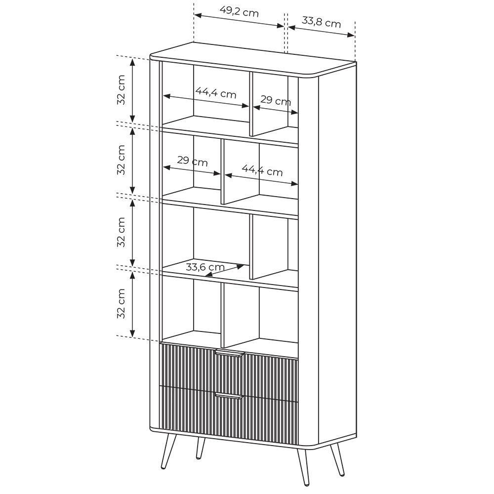 LANTE b | regál A | 88,2 cm | béžová/zlatá