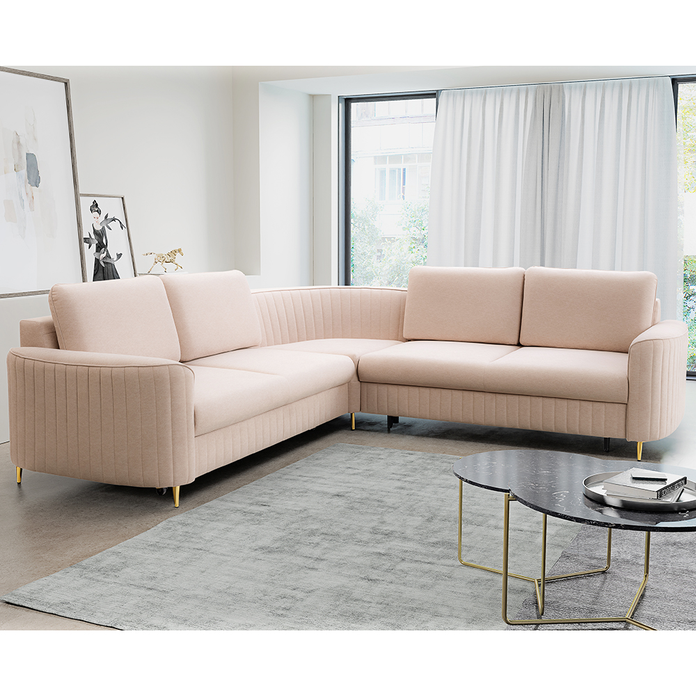 Sedací souprava LAREN | 255x255 | LEVÁ | rozkládací + úložný prostor | VÝBĚR LÁTEK