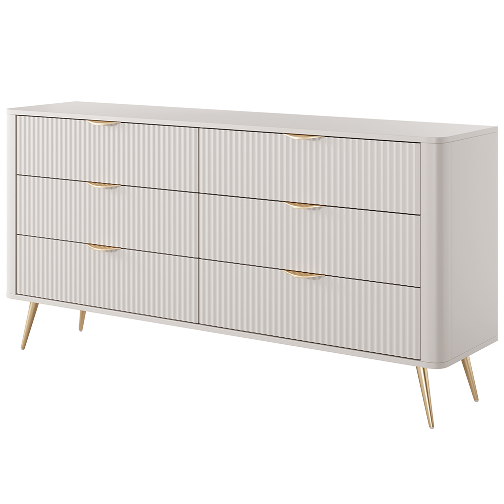 LANTE b | komoda B 163 6s | 163,2 cm | béžová/zlatá