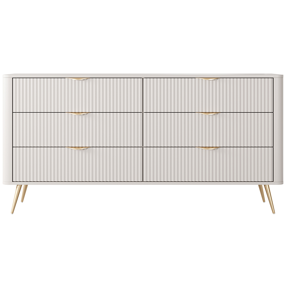 LANTE b | komoda B 163 6s | 163,2 cm | béžová/zlatá