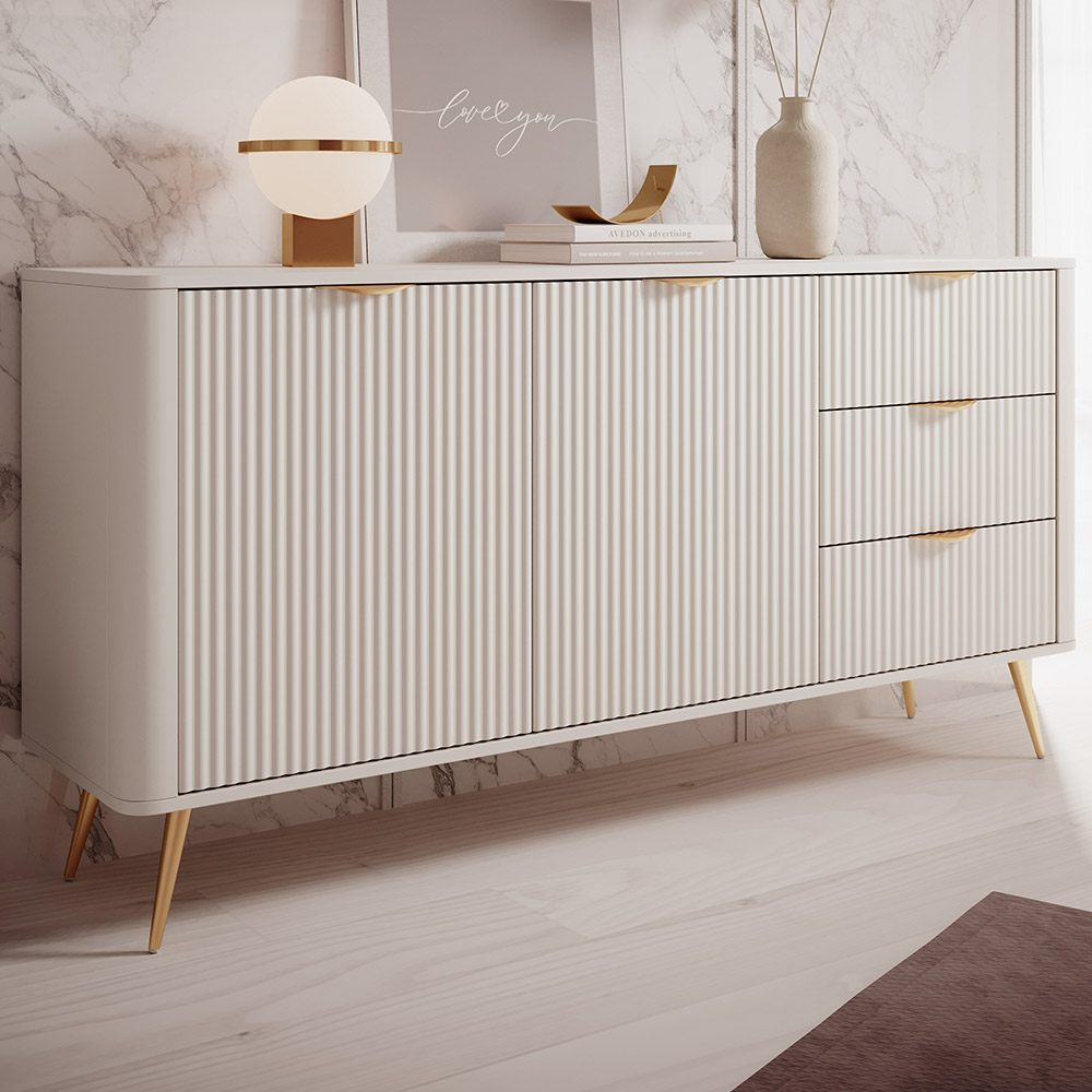 LANTE b | komoda C 163 2d3s | 163,2 cm | béžová/zlatá