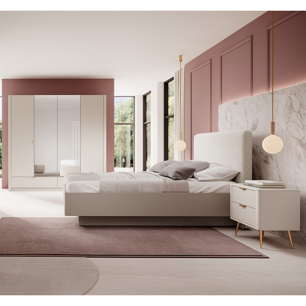 LANTE b | komoda C 163 2d3s | 163,2 cm | béžová/zlatá