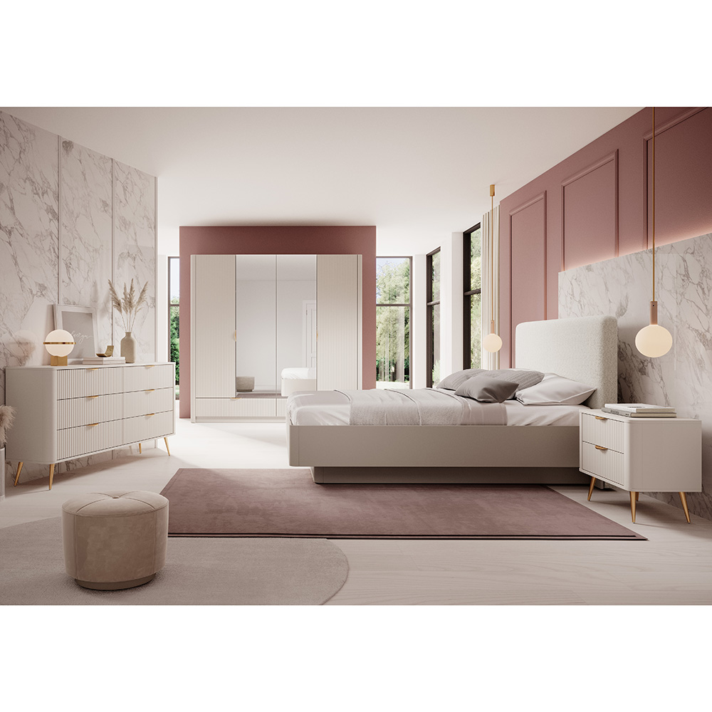 LANTE b | TV stolek F 163 2d | 163,2 cm | béžová/zlatá