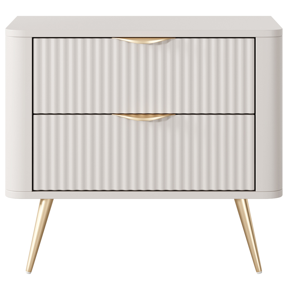 LANTE b | noční stolek G 2s | 63,2 cm | béžová/zlatá