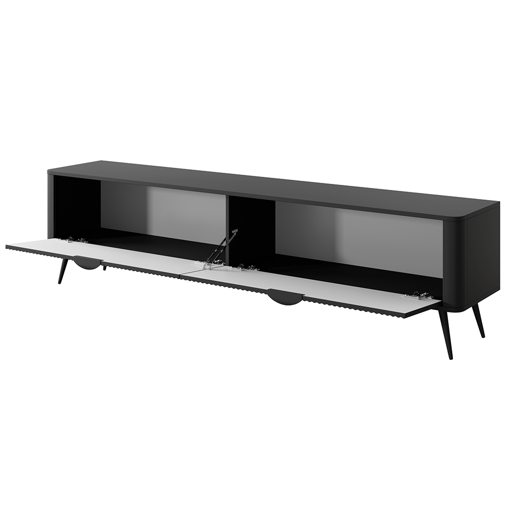 LANTE č | TV stolek E 200 2d | 200 cm | černá