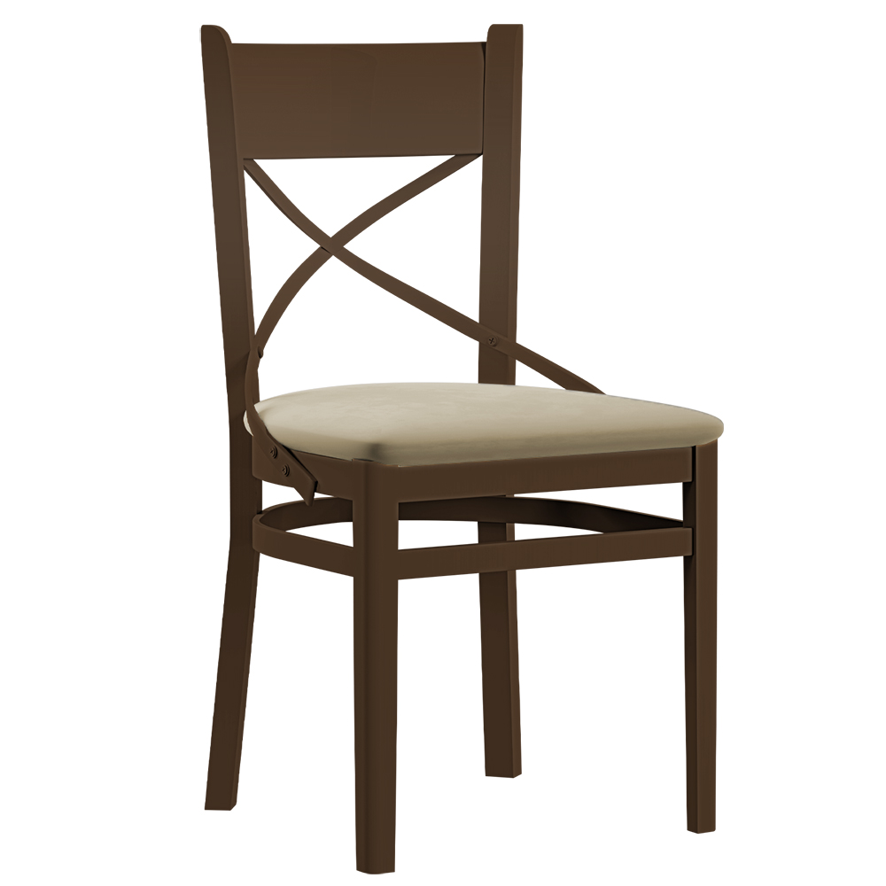 Jídelní židle PROVENCE X | 43 cm | béžová/hnědá samoa king