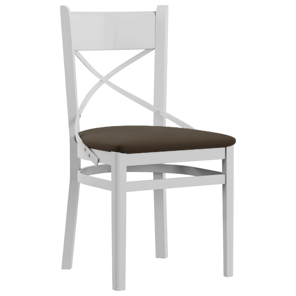 Jídelní židle PROVENCE X | 43 cm | hnědá/bílá