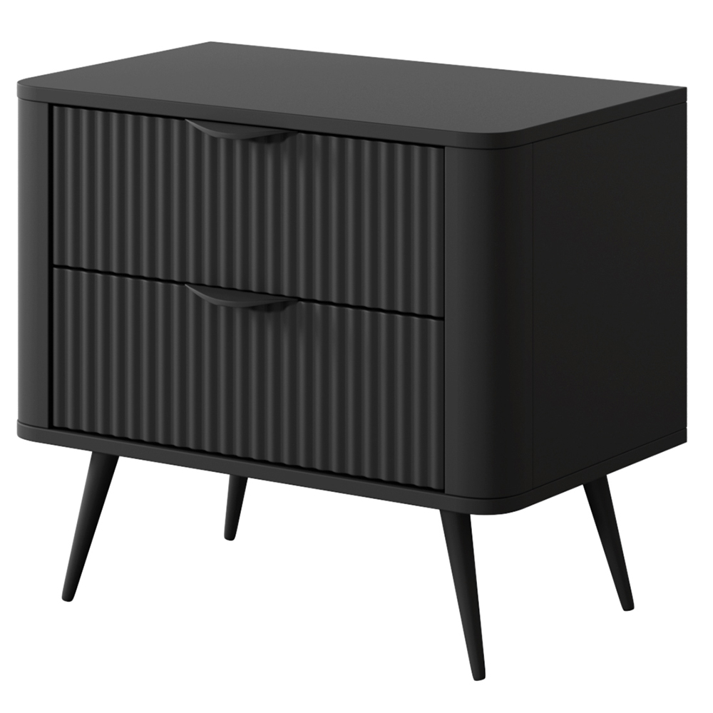 LANTE č | noční stolek G 2s | 63,2 cm | černá