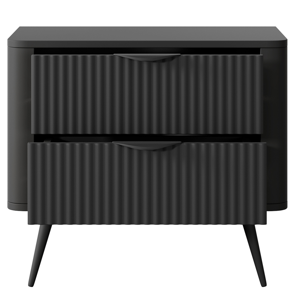 LANTE č | noční stolek G 2s | 63,2 cm | černá