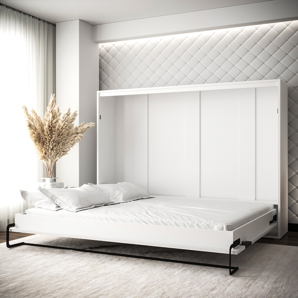 Výklopná postel HOME | 160x200 cm | NOSNOST až 200kg | boční výklop | bílá/old style