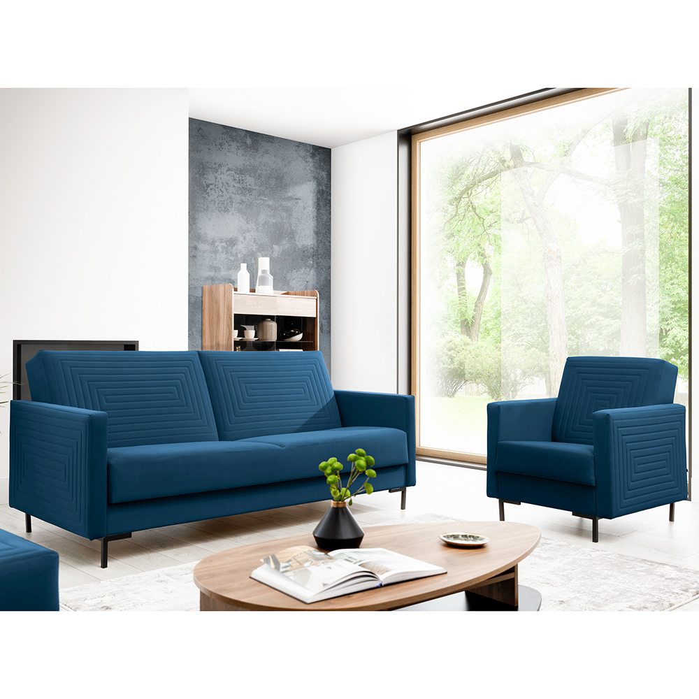 Pohovka SOLVO | 203 cm | rozkládací + úložný prostor | VÝBĚR TKANINY a NOŽIČEK