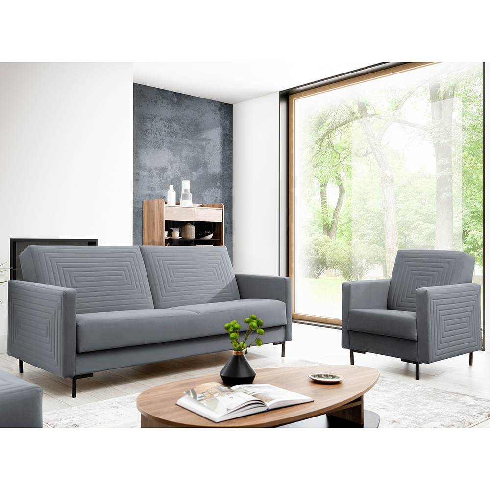 Pohovka SOLVO | 203 cm | rozkládací + úložný prostor | VÝBĚR TKANINY a NOŽIČEK