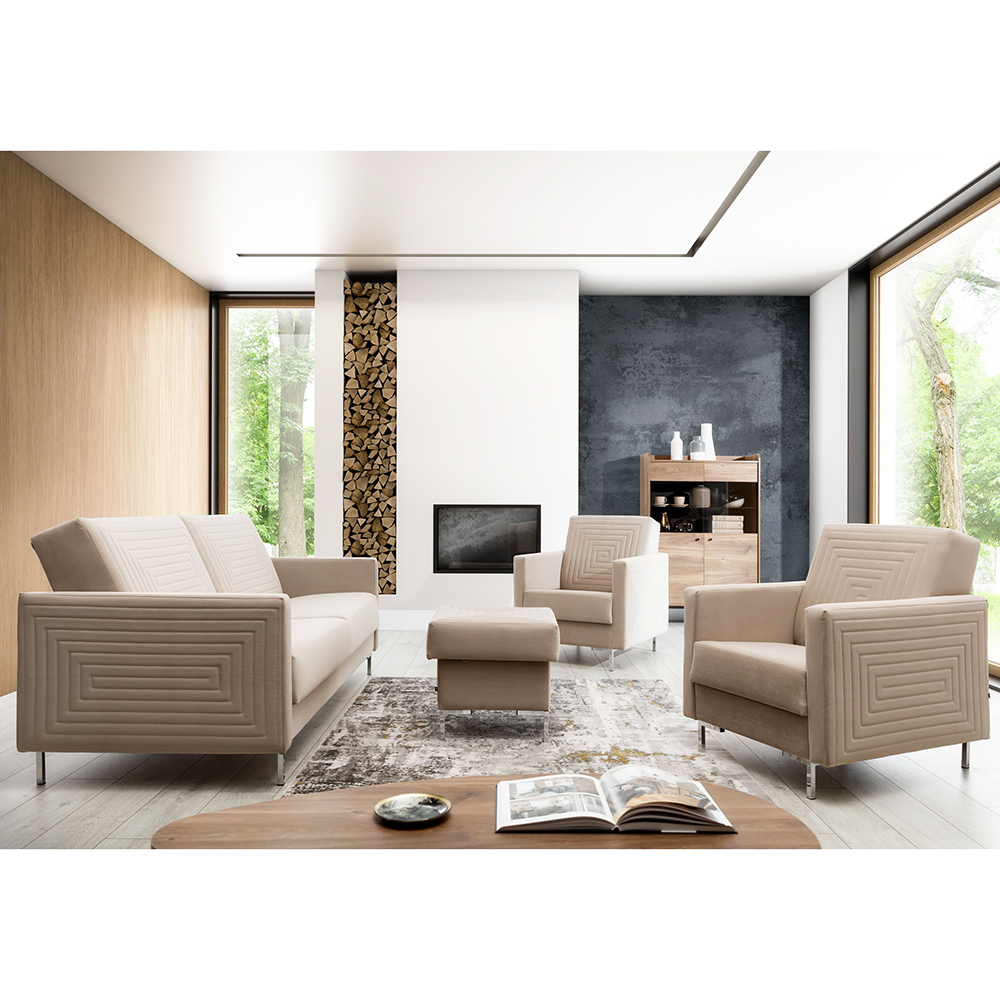 Taburet SOLVO | 53x53 cm  | s úložným prostorem | VÝBĚR TKANINY a NOŽIČEK