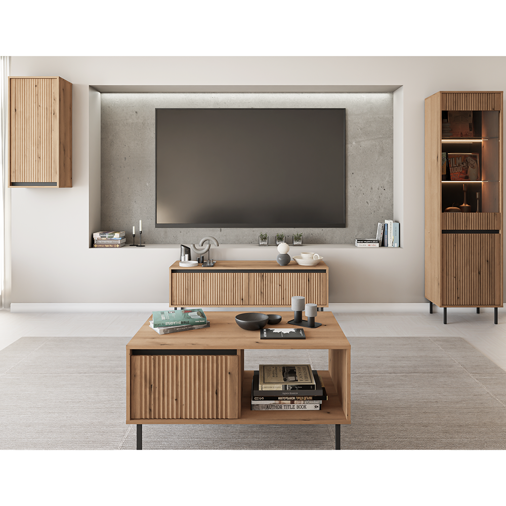 OSAKA e | vitrína 2D | 55,8 cm | UNI dvířka | dub evoke