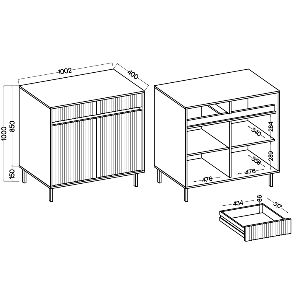 Obývací stěna OSAKA e | 5 dílů | dub evoke