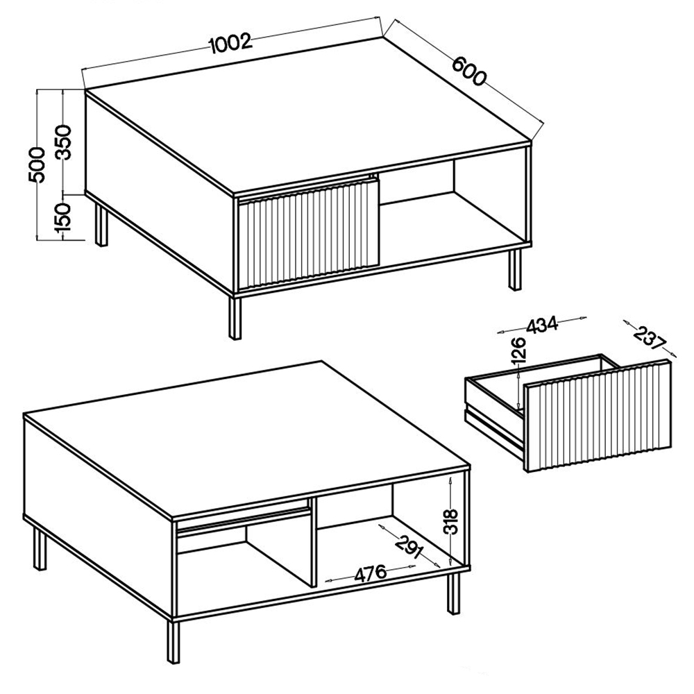 Obývací stěna OSAKA e | 4 díly | dub evoke