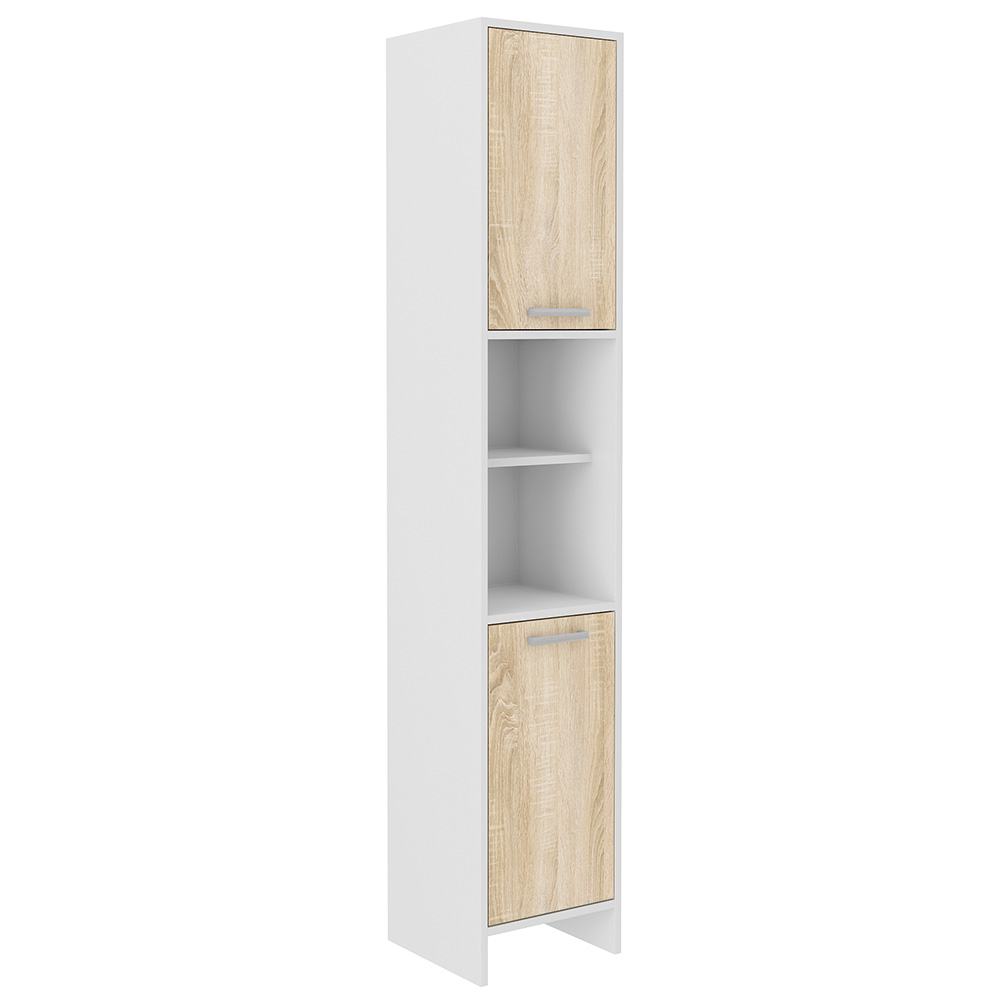 Koupelnová sestava MELA | 127,8 cm | 3 díly | bílá/sonoma