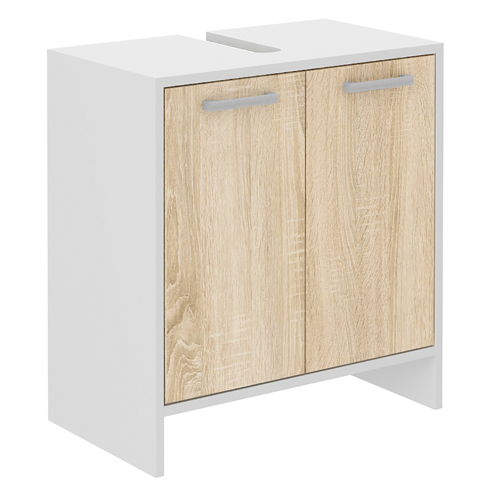 Koupelnová skříňka pod umyvadlo MELA | 60 cm | bílá/sonoma