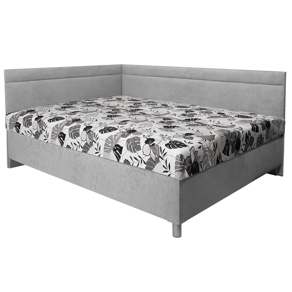 Jednolůžko SÁRA | 140x200 | LEVÁ | pevný rošt výklop od nohou | VÝBĚR POTAHU A MATRACE | z ČR