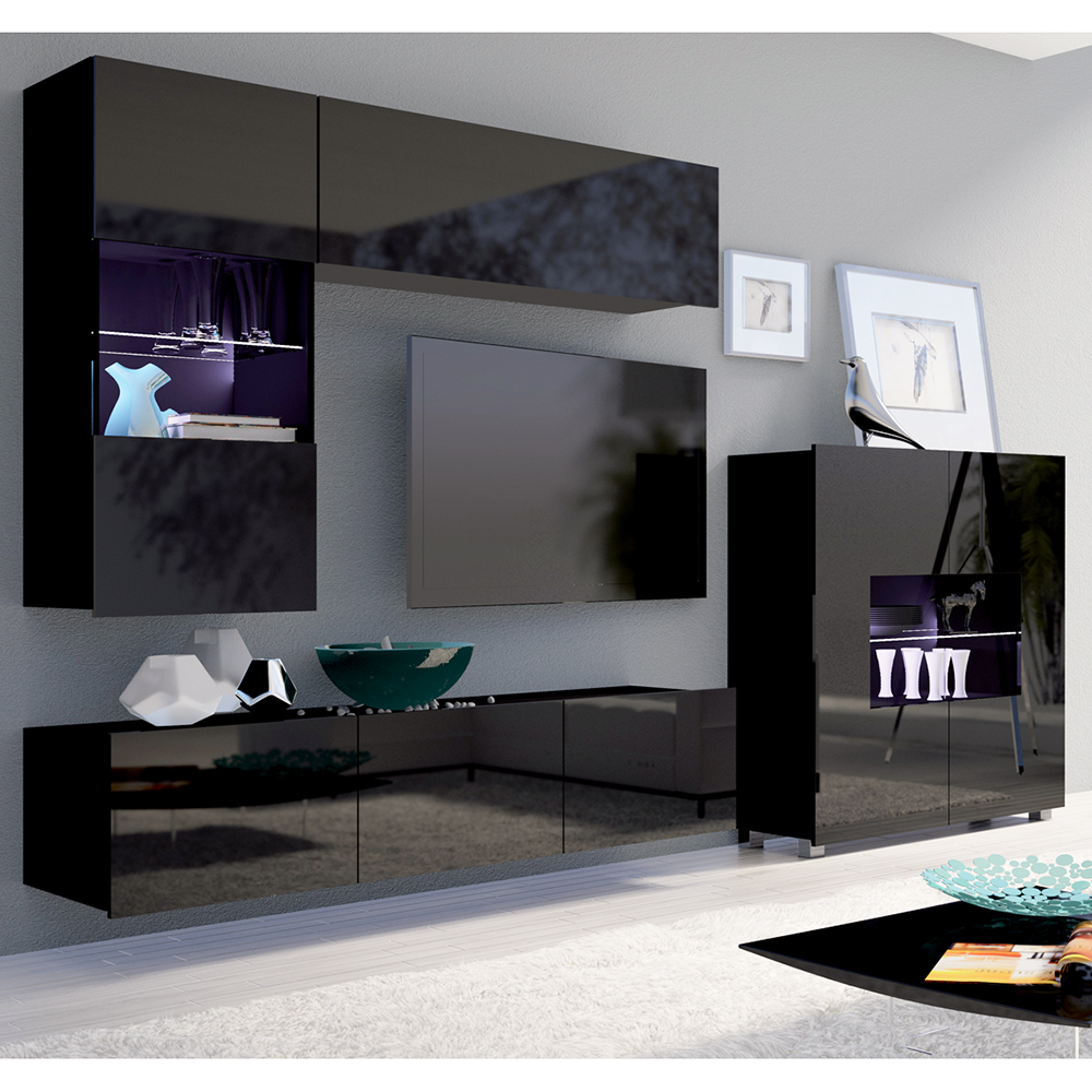 CALABRINI c | závěsná police | 100 cm | dub artisan/černá