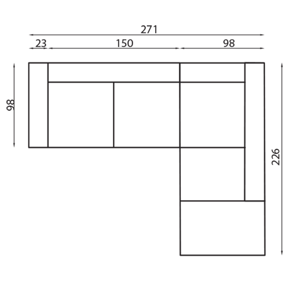 Sedací sestava BOSTO | sedačka 271x226 + křeslo + taburet | rozkládací | VÝBĚR TKANIN a KŮŽÍ
