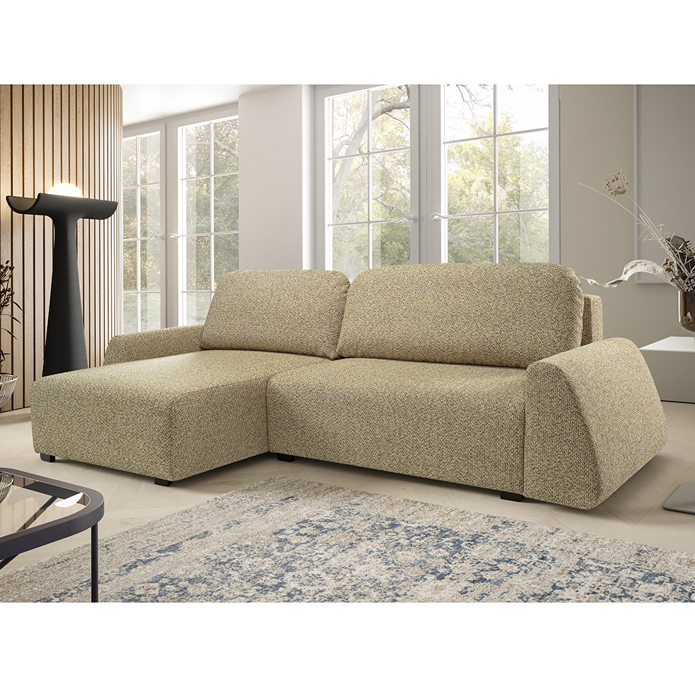 Sedací souprava ALMI | 160x275 cm | LEVÁ | rozkládací + úložný prostor | VÝBĚR TKANIN