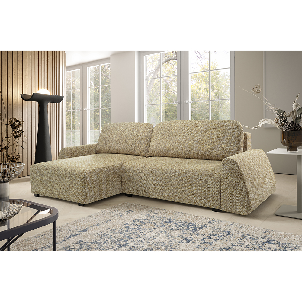 Sedací souprava ALMI | 160x275 cm | LEVÁ | rozkládací + úložný prostor | VÝBĚR TKANIN