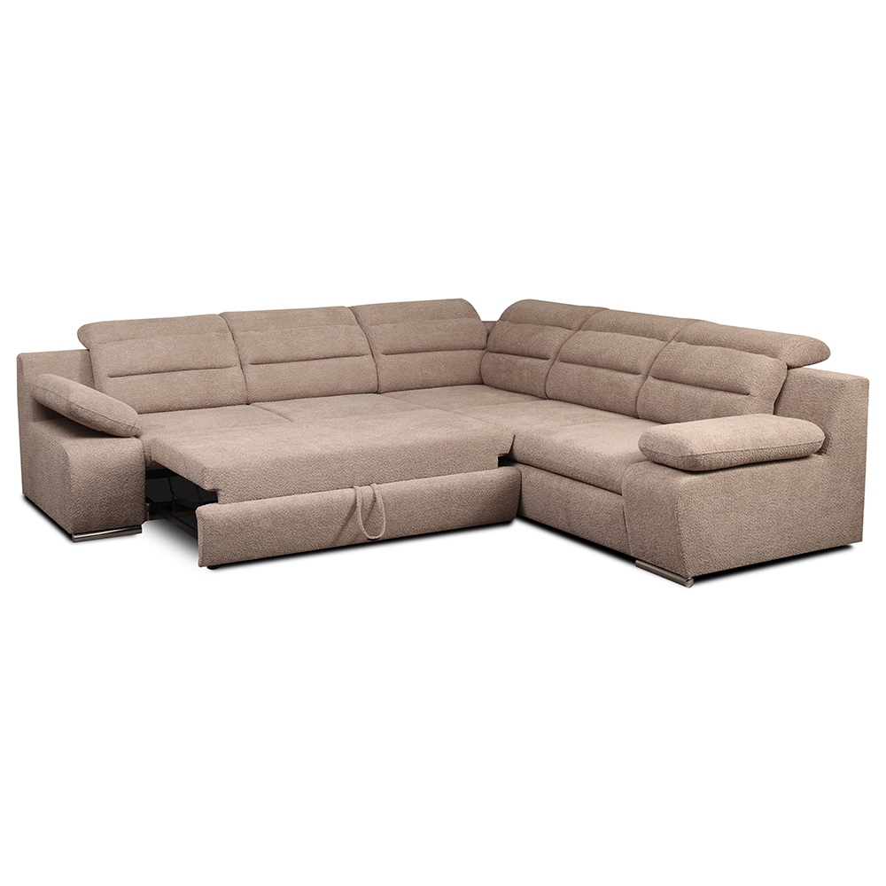 Sedací souprava GRECO I | 268x268 cm | PRAVÁ | rozkládací + úložný prostor | VÝBĚR TKANIN