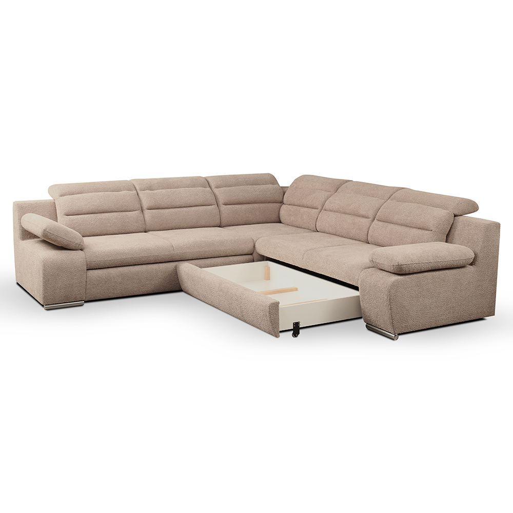 Sedací souprava GRECO I | 268x268 cm | PRAVÁ | rozkládací + úložný prostor | VÝBĚR TKANIN