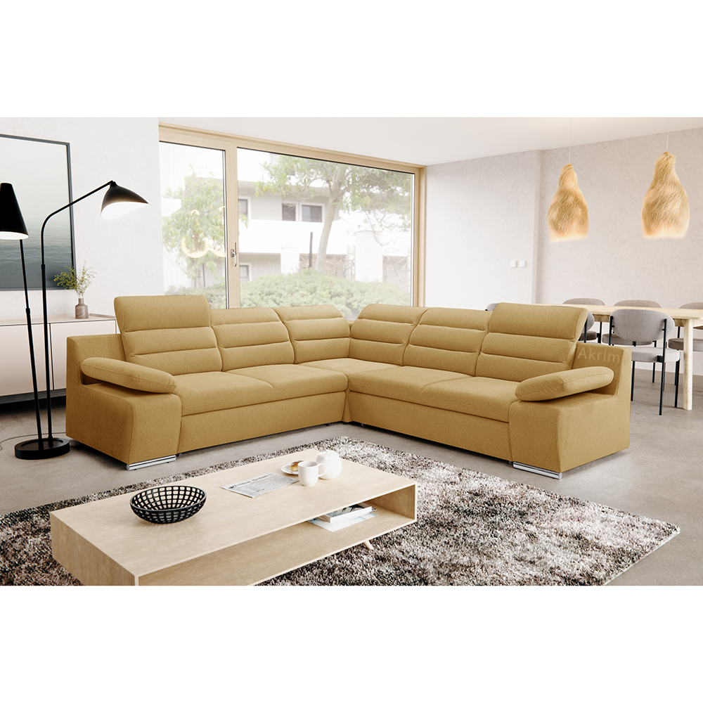 Sedací souprava GRECO I | 268x268 cm | PRAVÁ | rozkládací + úložný prostor | VÝBĚR TKANIN