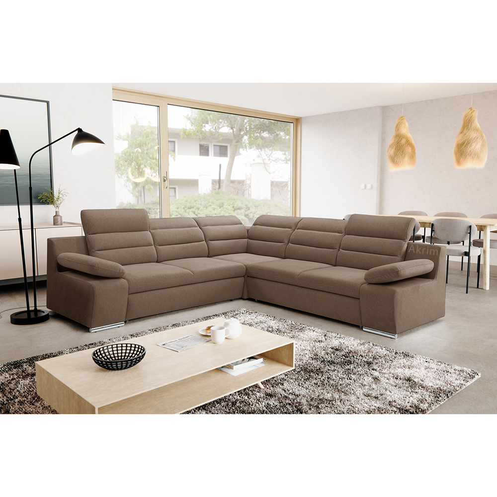 Sedací souprava GRECO I | 268x268 cm | PRAVÁ | rozkládací + úložný prostor | VÝBĚR TKANIN