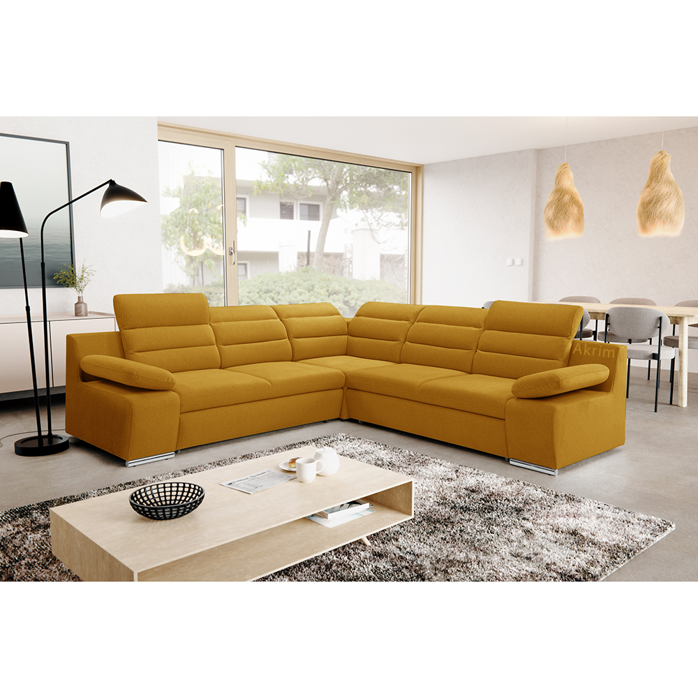 Sedací souprava GRECO I | 268x268 cm | PRAVÁ | rozkládací + úložný prostor | VÝBĚR TKANIN