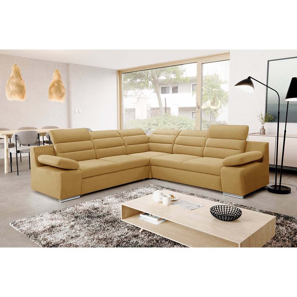 Sedací souprava GRECO I | 268x268 cm | LEVÁ | rozkládací + úložný prostor | VÝBĚR TKANIN